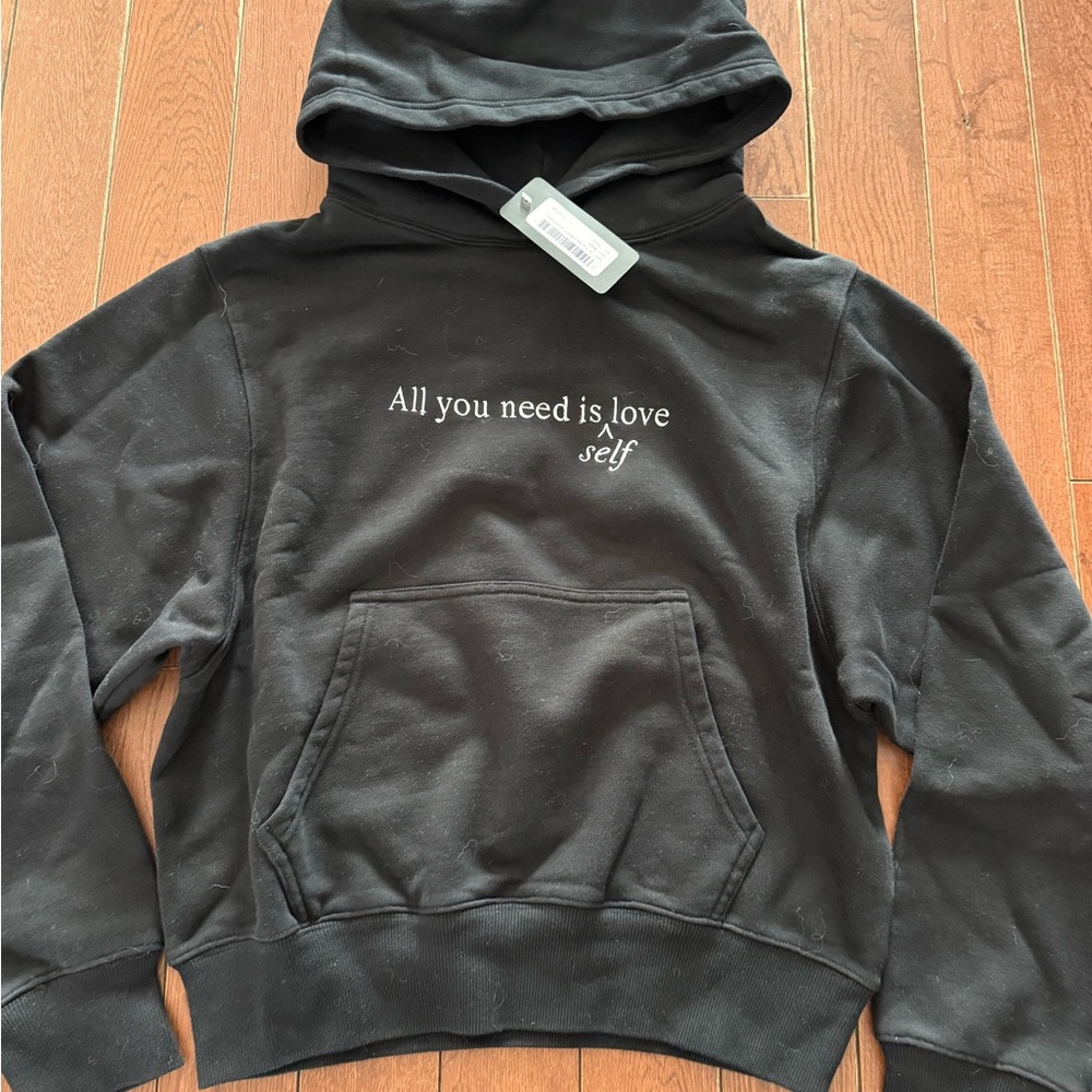 Brunette the Label best friend ‘all you need is self love’ hoodie sweatshirt NWT